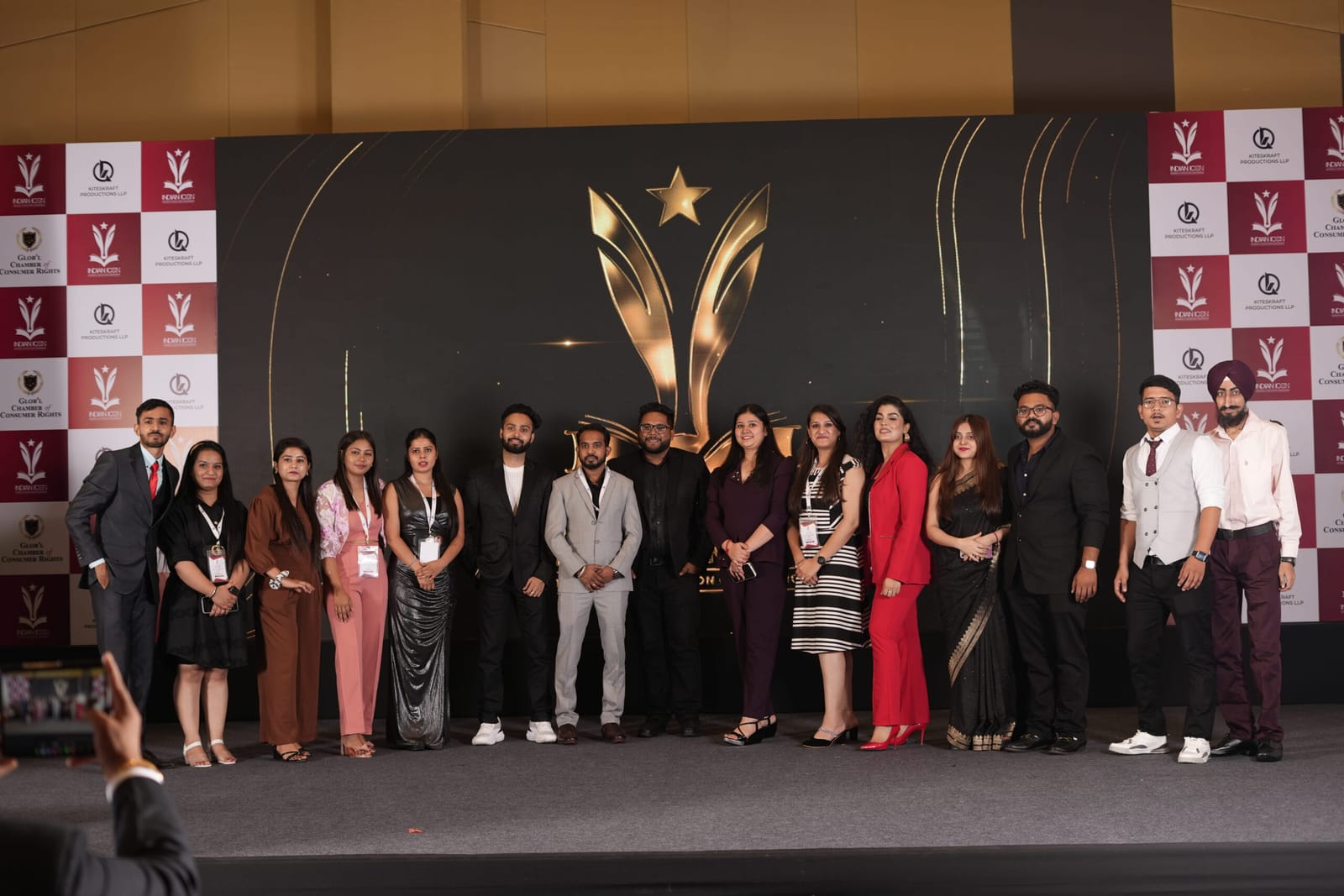 Kiteskraft Productions LLP team at an award ceremony
